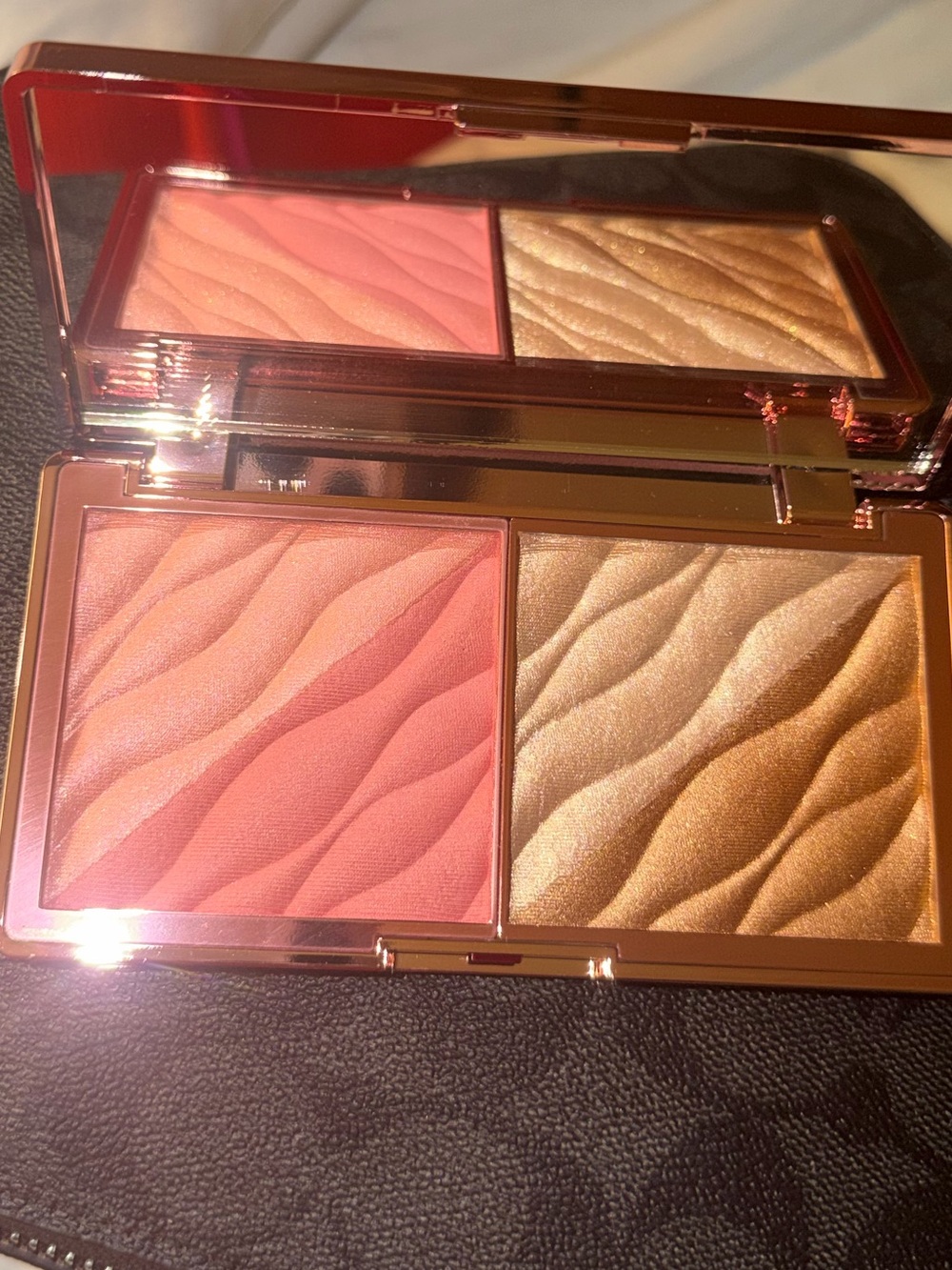 NEW Blush & Highlighter bronzer Duo - Pink and Gold